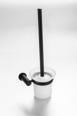 Demola Black Toilet Brush Holder