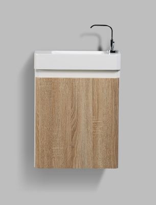 Milan 450 White Oak Vanity Set 