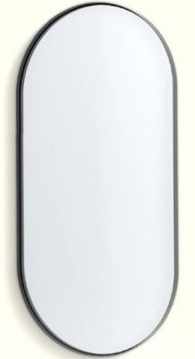Smooth Black Pill Mirror LED Backlit