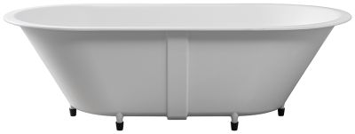 Conrad Built in Bathtub Polished White 1800x910x555mm