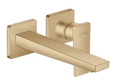 Metropol 2-Hole Basin Wall Mounted Brushed Bronze 