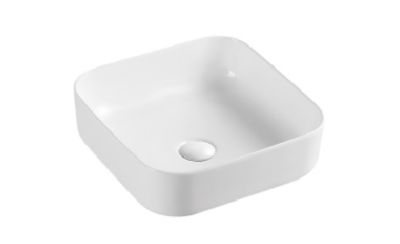 Christina Countertop Basin Polished White 390x390x130mm
