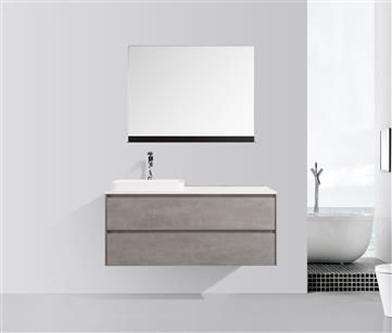 Madrid 1200 Concrete Double Drawer Vanity Set 