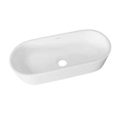 Maya Countertop Basin Polished White  490x220x110mm