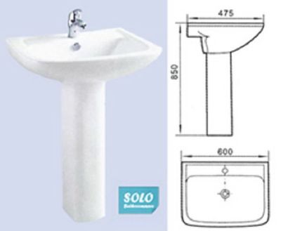 Bermuda Basin & Pedestal 600x475x850