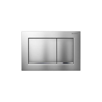 Omega30 actuator plate for dual flush: matt chrome-coated, easy-to-clean coated, bright chrome-plat