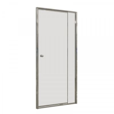 TPD90SC 900 Telescopic Pivot Shower Door 780-880x1860mm - Silver-Clear
