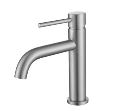 Stylet Satin Nickel Tap Short Basin  Brushed Steel