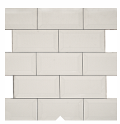 Gloss White Bevelled 150x75x6mm