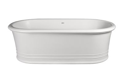 Victoria Freestanding Bath Polished White 1795x900x580mm