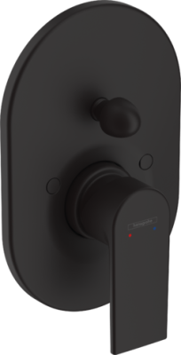 Vernis Shape Bath Diverter Mixer Matt Black 