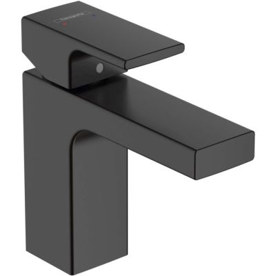 Vernis Shape Basin Mixer 100 without waste set Matt Black