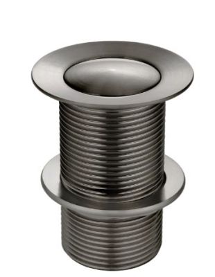 Unslotted Basin Pop Up Waste Gun Metal 