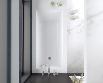 Kaldera 6 Built In Bath Polished White 1650x900x483mm