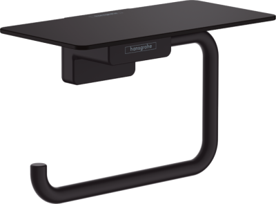 AddStoris Paper Holder With Shelf Matt Black