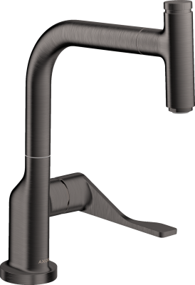 Single Lever Kitchen Mixer Select 230 With Pull-out Spout Brushed Black Chrome