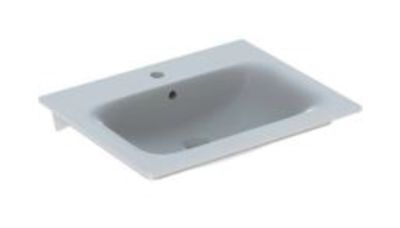 Selnova Square Vanity Basin Slim Rim Polished White 600mm