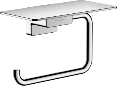 AddStoris Roll Holder With Shelf Polished Chrome