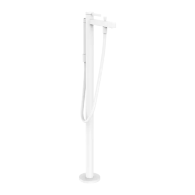 Finoris Single Lever Bath Mixer Freestanding Matt White