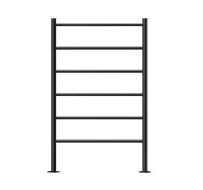 Tangent X 520 Electric Freestanding Heated Towel Rail Matt Black 100x520mm Right Electric Point