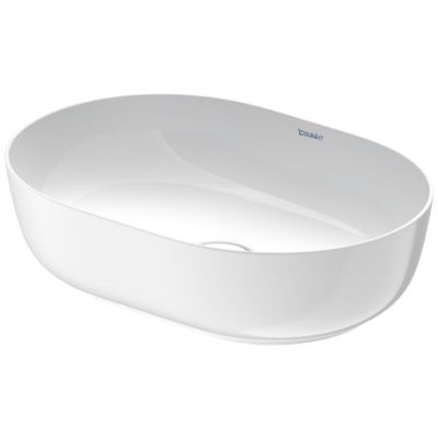 Luv Washbowl Countertop Basin Polished White 600x350mm
