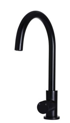Round Pinless Kitchen Mixer Black 