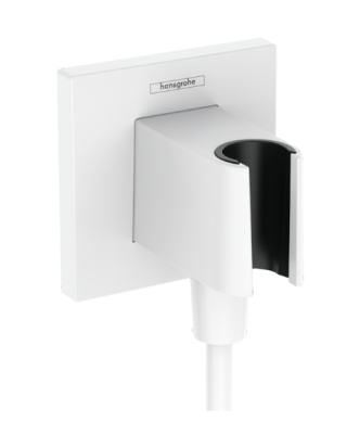 FixFit E Wall Outlet with Shower Holder White Matt
