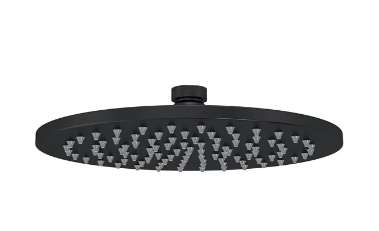Meir Round Shower Rose 200mm - Matte Black 