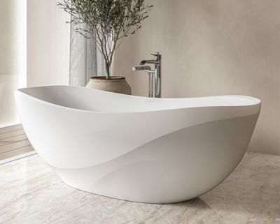 Victoria + Albert FS Bath Seros 1647x763x599 Wave Rim no overflow, Matt