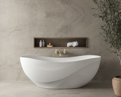Victoria + Albert Seros 1776x766x594 Wave Rim No Overflow, Gloss