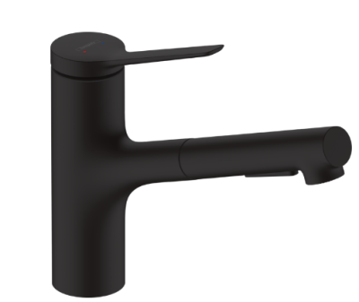 Zesis M33 Single Lever Kitchen Mixer 150, Pull-out Spray, 2jet