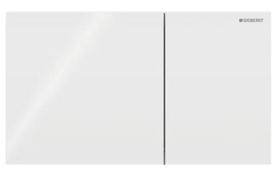 Geberit Sigma70 Actuator Plate for Dual Flush Glass White