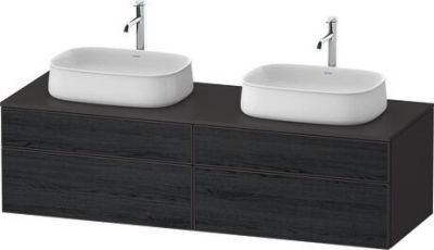 Zencha Console Vanity Unit Wall-Mounted 1600x550mm Graphite Super Matt