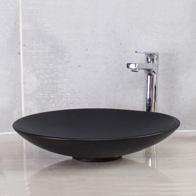 Japanese Countertop Round Black 430x430x90mm