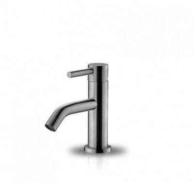 Jee-O Slimline Countertop Basin Pearl WhiteMixer Low - Brushed
