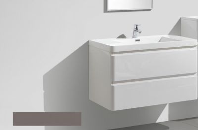 Milan 900 Gloss Grey Double Draw Vanity Set 