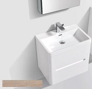 Venice 600 White Oak Double Draw Vanity Set 