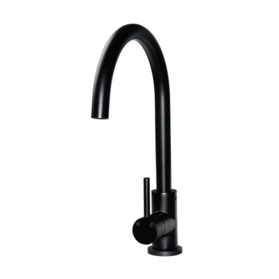 Round Kitchen Mixer Tap - Matte Black