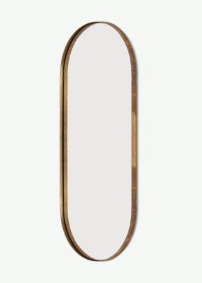 Matte Brass LED Backlit Pill Mirror