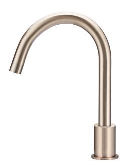 Round Deck Mounted Basin Spout Champagne
