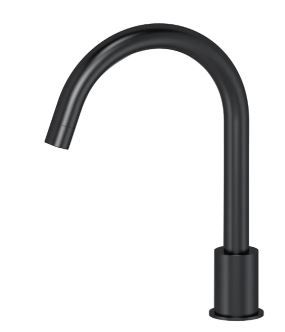 Round Deck Mounted Basin Spout Black 