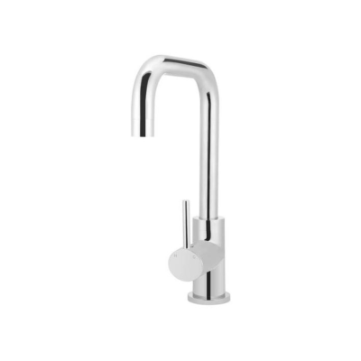 Round Kitchen Mixer Curved Tap - Chrome