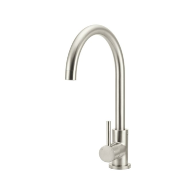 Round Kitchen Mixer Tap - Brushed Nickel