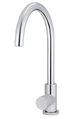 Round Pinless Kitchen Mixer Chrome 