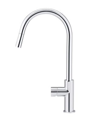 Retractable Round Pinless Kitchen Mixer Chrome