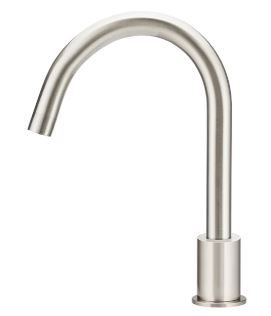 Round Deck Mounted Kitchen Mixer Brushed Nickel 