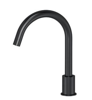 Deck Round Mounted Bath Spout Matt Black 