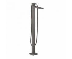 Metropol Bath Freestanding Mixer Brushed Black Chrome