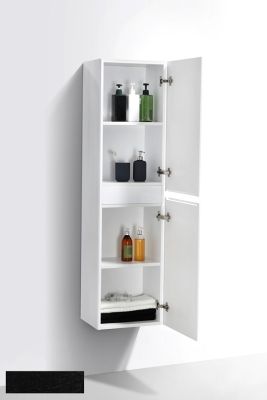 Milan Side 1500 Rustic Black Cabinet  