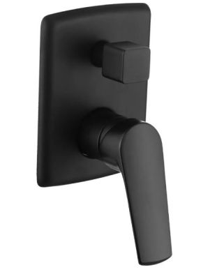 Magnetite Bath/Shower U/ile Mixer + Diverter Black 